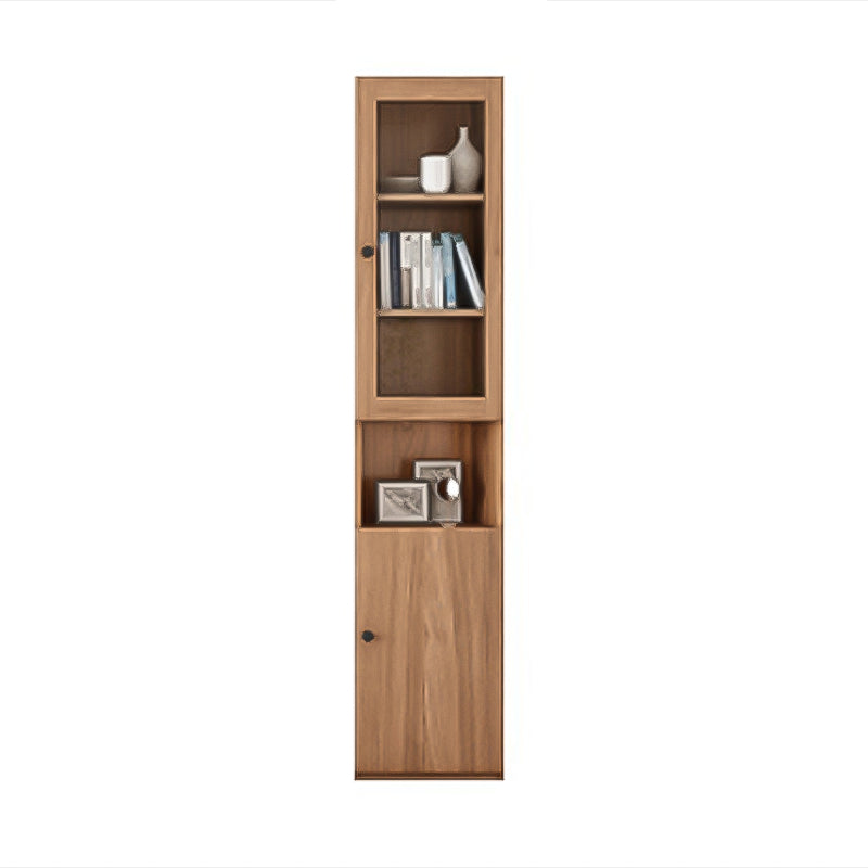 Solid Wood Bookcase Contemporary Style Bookshelf for Home Office Study Room