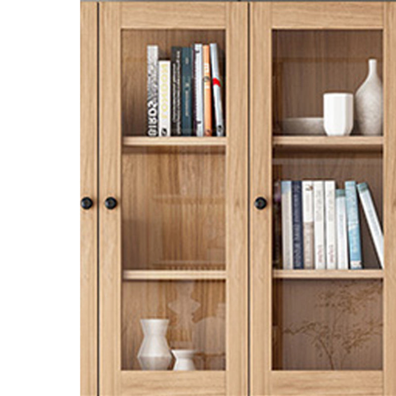 Solid Wood Bookcase Contemporary Style Bookshelf for Home Office Study Room