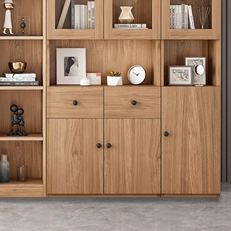 Solid Wood Bookcase Contemporary Style Bookshelf for Home Office Study Room