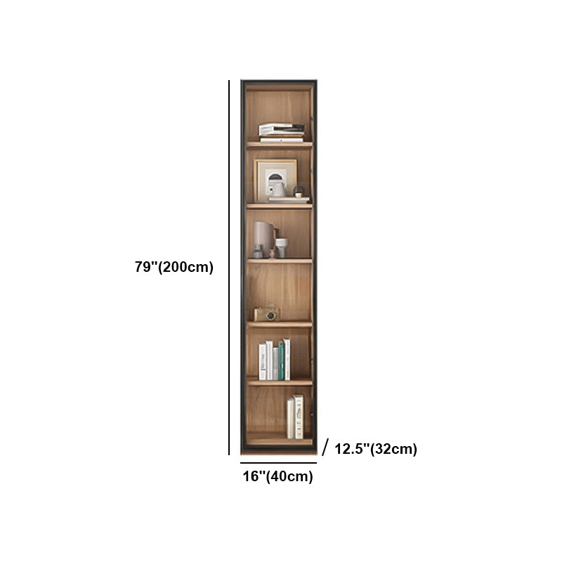 Solid Wood Bookcase Contemporary Style Bookshelf for Home Office Study Room
