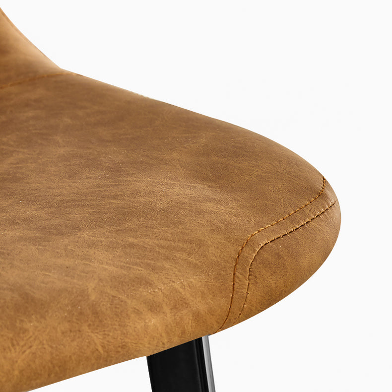 Industrial Bucket Counter Stool Leather Footrest Counter Bar Stool for Cafe