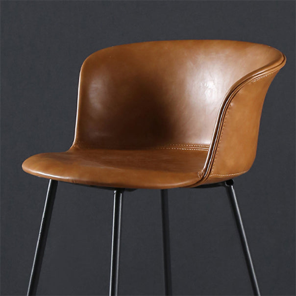 Modern Indoor Backrest Bar Stool Faux Leather Upholstered Bar Stool