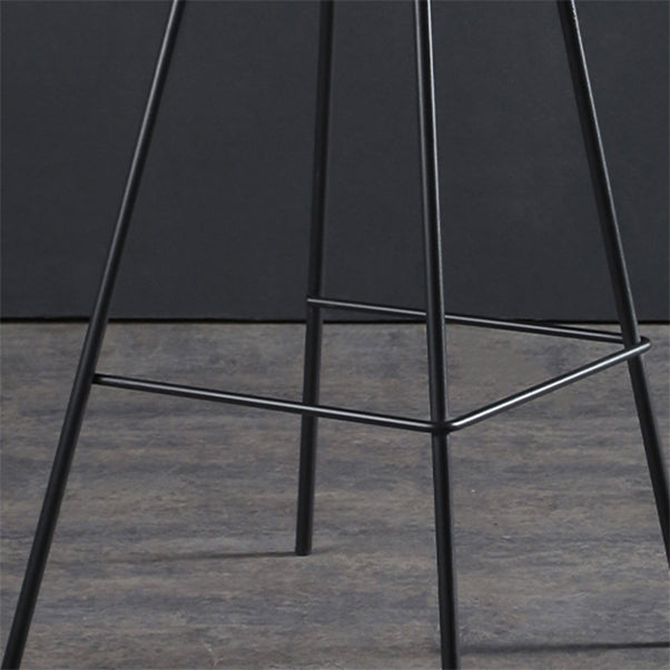 Modern Indoor Backrest Bar Stool Faux Leather Upholstered Bar Stool