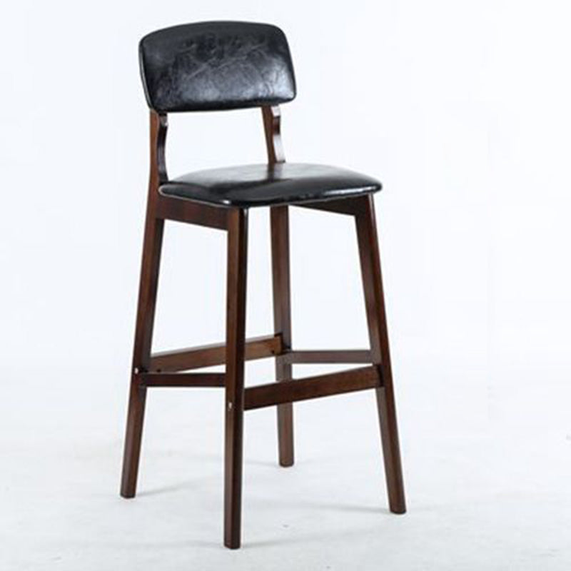 Contemporary Wooden Barstool Fabric Cushion in Matte Finish for Indoor