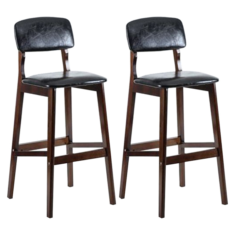 Contemporary Wooden Barstool Fabric Cushion in Matte Finish for Indoor