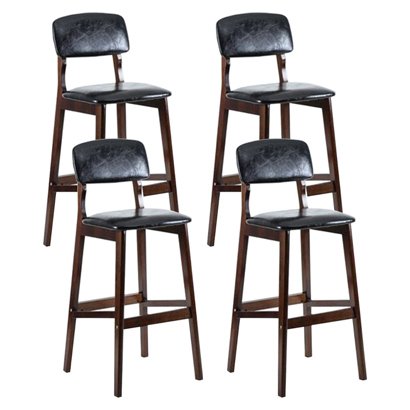 Contemporary Wooden Barstool Fabric Cushion in Matte Finish for Indoor