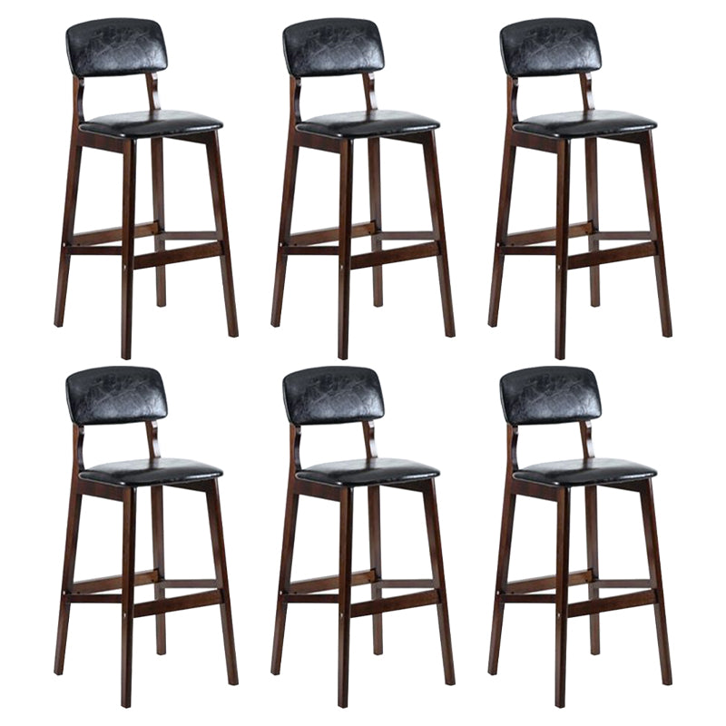 Contemporary Wooden Barstool Fabric Cushion in Matte Finish for Indoor
