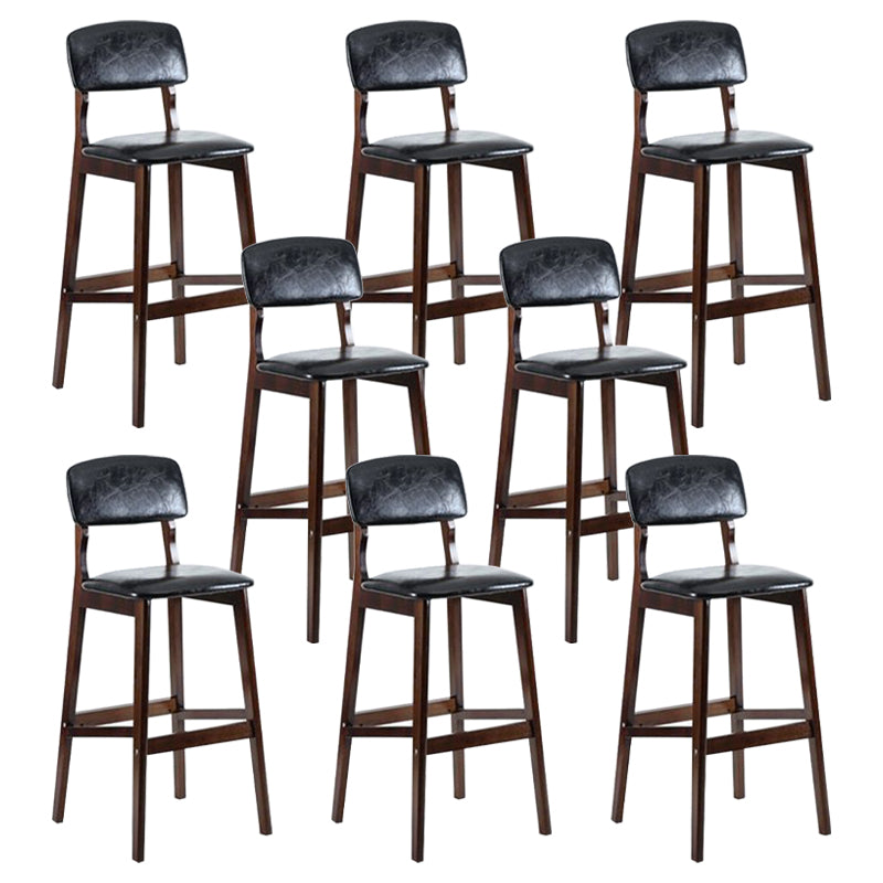 Contemporary Wooden Barstool Fabric Cushion in Matte Finish for Indoor