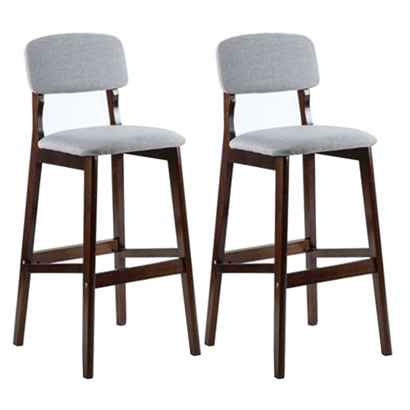 Contemporary Wooden Barstool Fabric Cushion in Matte Finish for Indoor