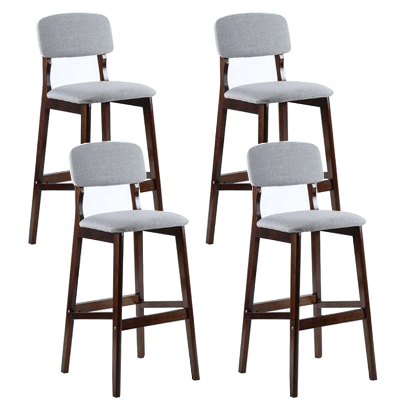 Contemporary Wooden Barstool Fabric Cushion in Matte Finish for Indoor