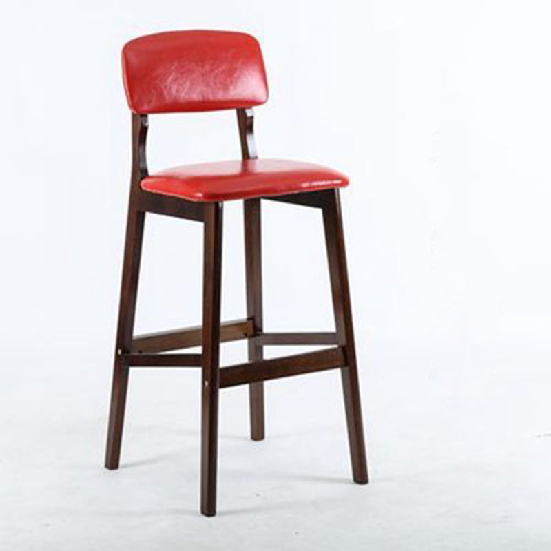 Contemporary Wooden Barstool Fabric Cushion in Matte Finish for Indoor