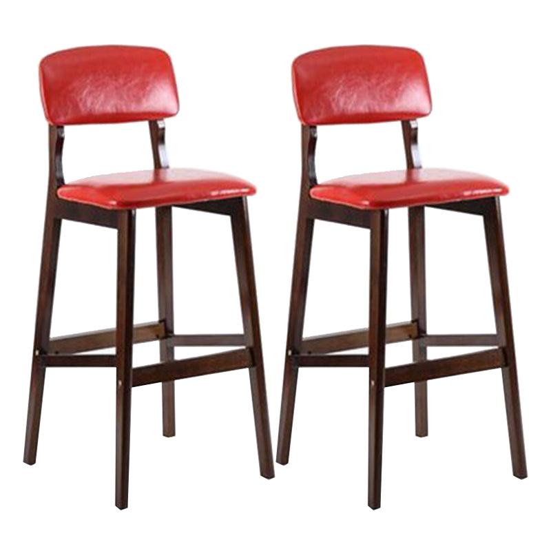 Contemporary Wooden Barstool Fabric Cushion in Matte Finish for Indoor