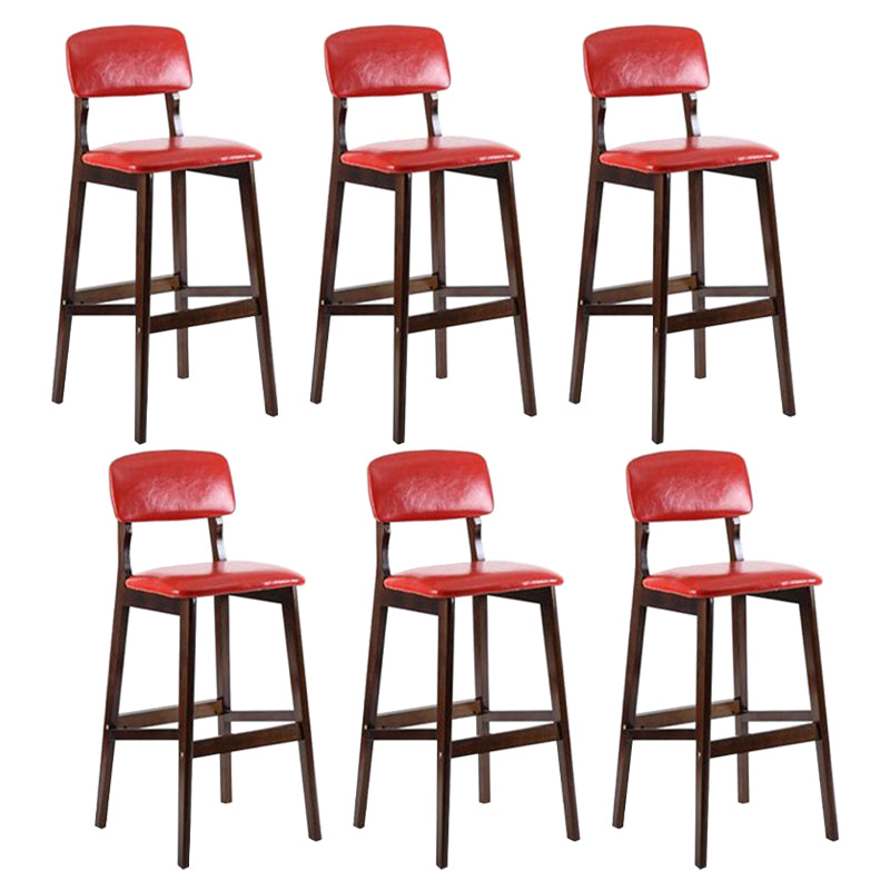 Contemporary Wooden Barstool Fabric Cushion in Matte Finish for Indoor