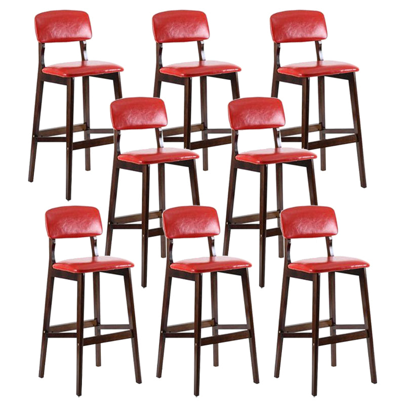 Contemporary Wooden Barstool Fabric Cushion in Matte Finish for Indoor