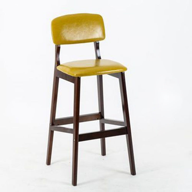 Contemporary Wooden Barstool Fabric Cushion in Matte Finish for Indoor