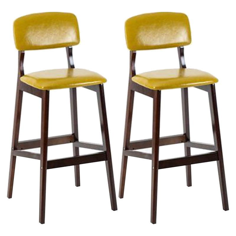 Contemporary Wooden Barstool Fabric Cushion in Matte Finish for Indoor