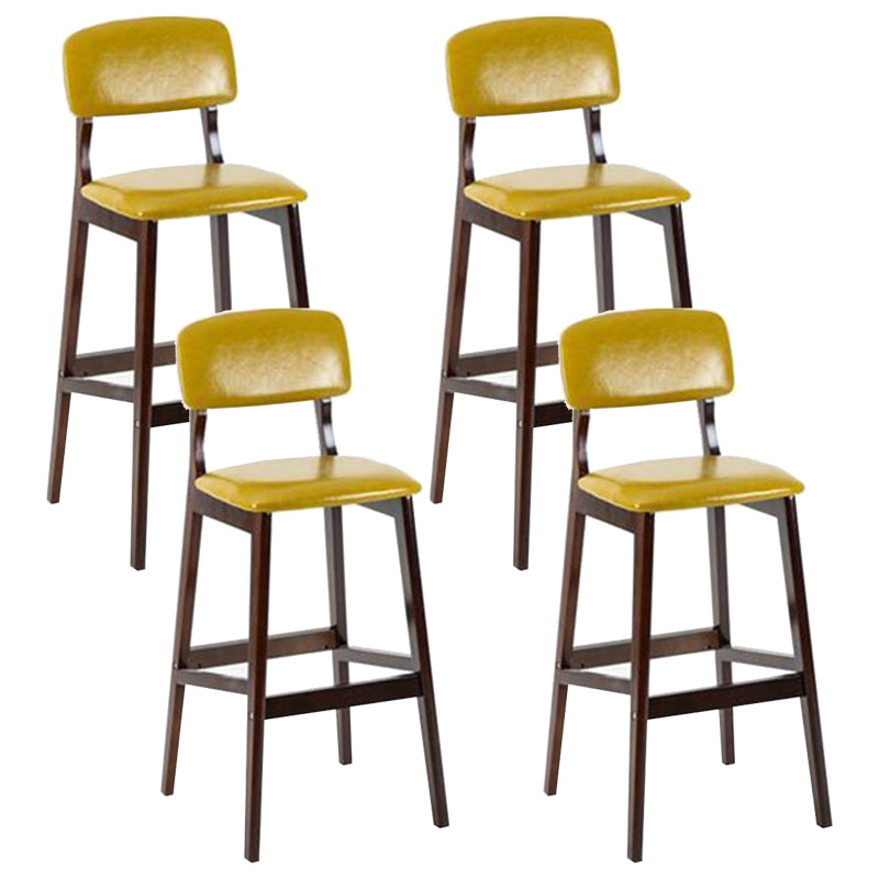 Contemporary Wooden Barstool Fabric Cushion in Matte Finish for Indoor