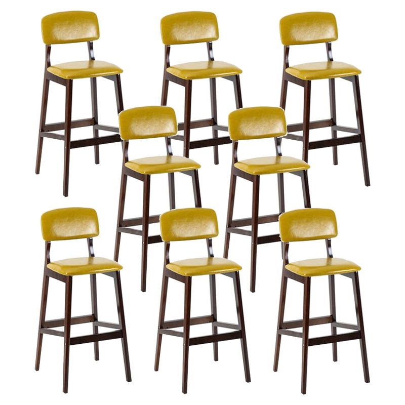 Contemporary Wooden Barstool Fabric Cushion in Matte Finish for Indoor