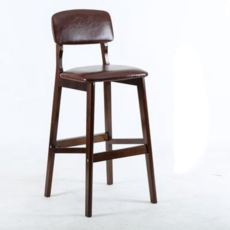 Contemporary Wooden Barstool Fabric Cushion in Matte Finish for Indoor