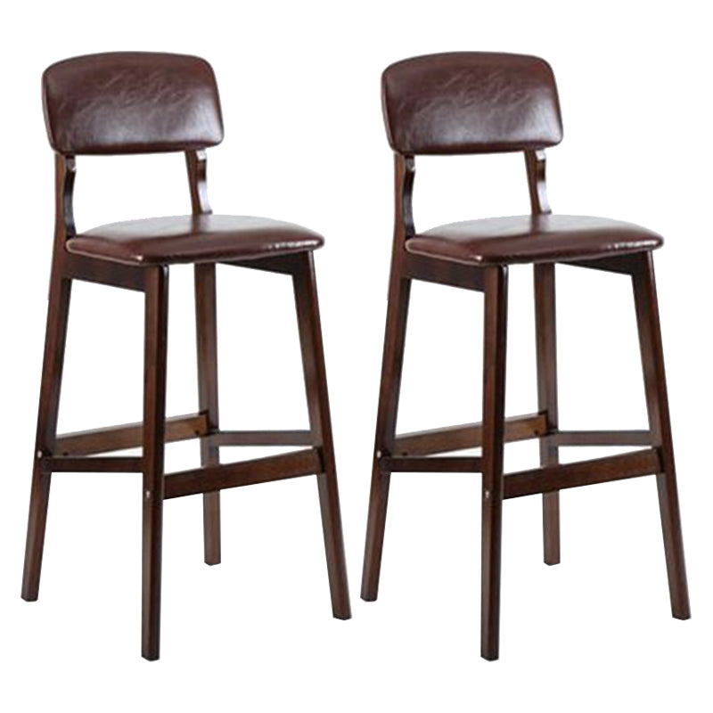 Contemporary Wooden Barstool Fabric Cushion in Matte Finish for Indoor