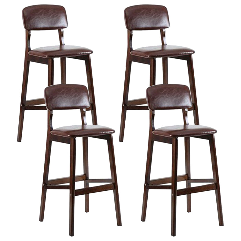 Contemporary Wooden Barstool Fabric Cushion in Matte Finish for Indoor