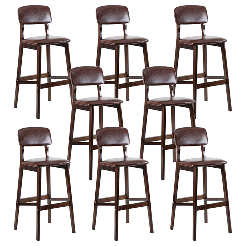 Contemporary Wooden Barstool Fabric Cushion in Matte Finish for Indoor
