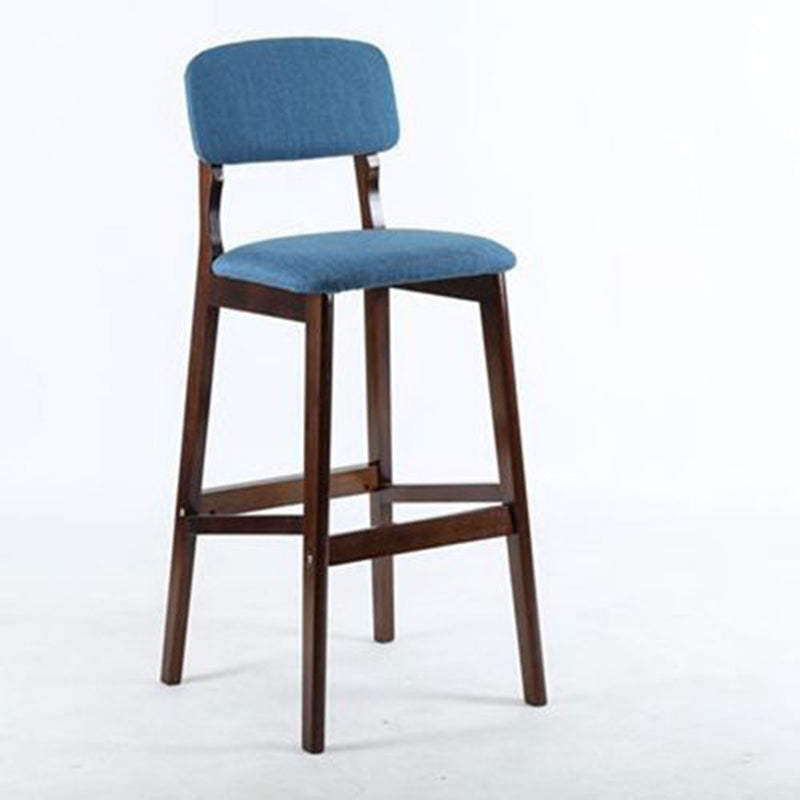 Contemporary Wooden Barstool Fabric Cushion in Matte Finish for Indoor