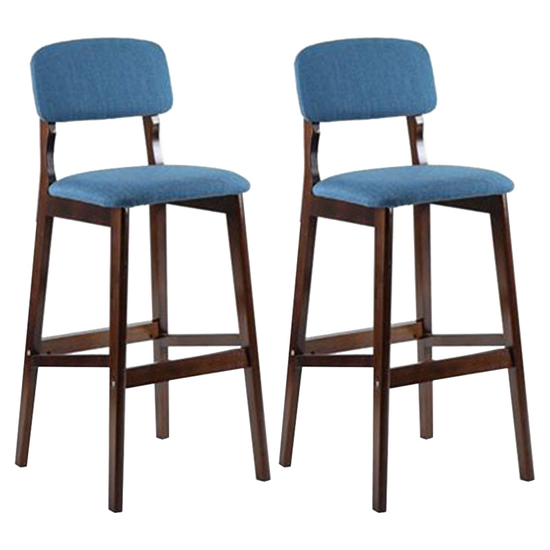 Contemporary Wooden Barstool Fabric Cushion in Matte Finish for Indoor