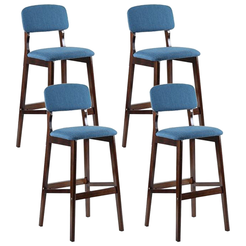 Contemporary Wooden Barstool Fabric Cushion in Matte Finish for Indoor