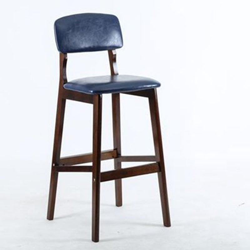 Contemporary Wooden Barstool Fabric Cushion in Matte Finish for Indoor