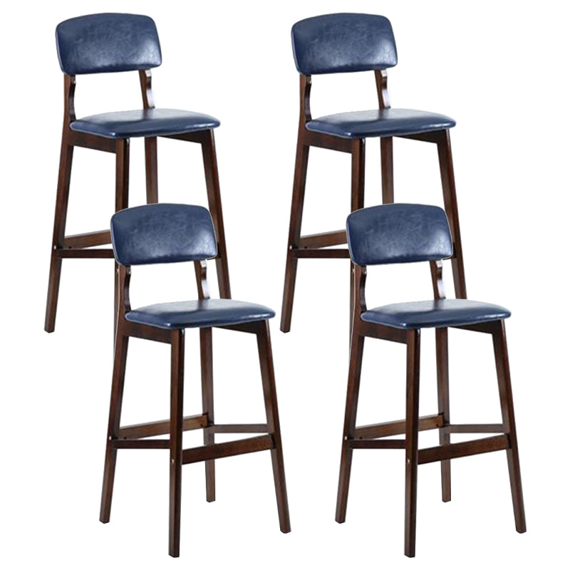 Contemporary Wooden Barstool Fabric Cushion in Matte Finish for Indoor