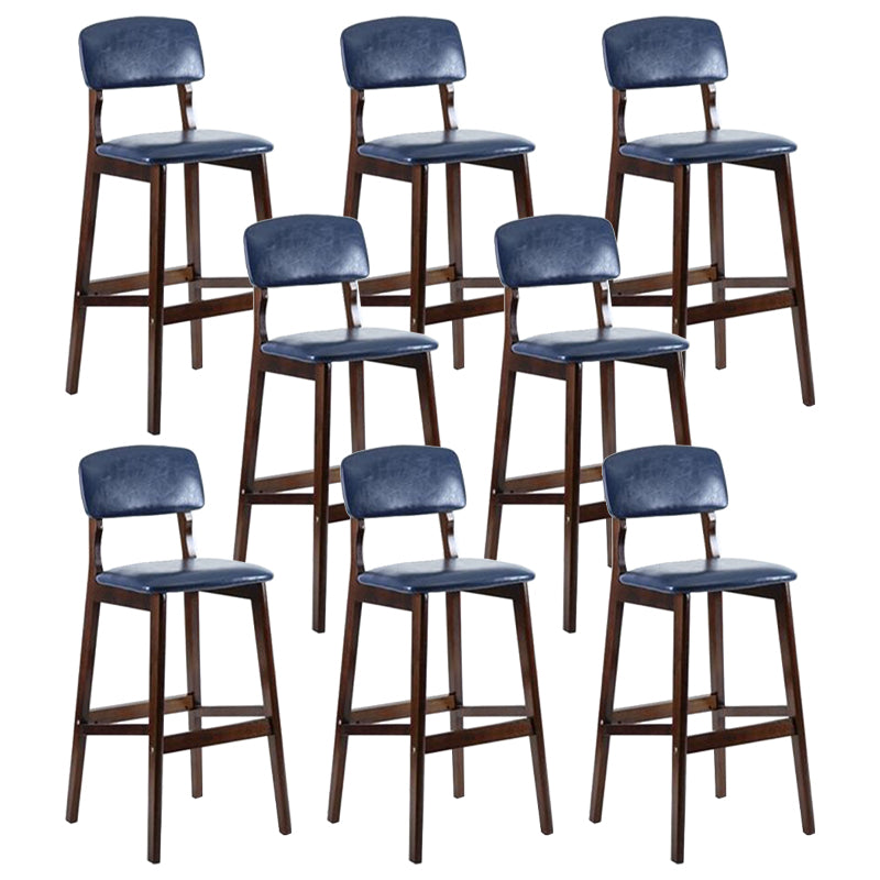 Contemporary Wooden Barstool Fabric Cushion in Matte Finish for Indoor