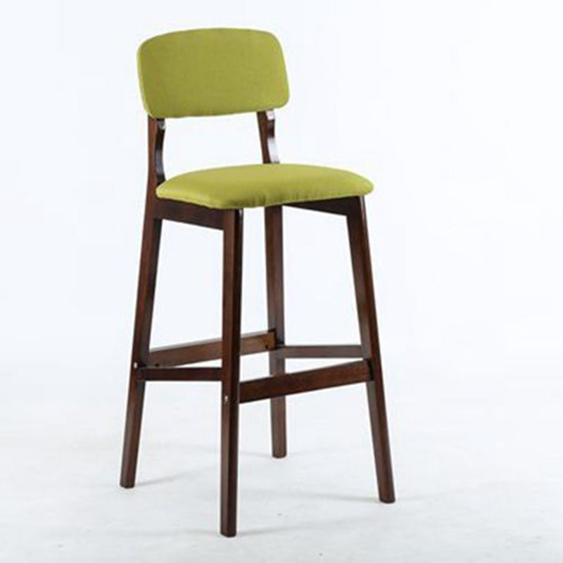 Contemporary Wooden Barstool Fabric Cushion in Matte Finish for Indoor