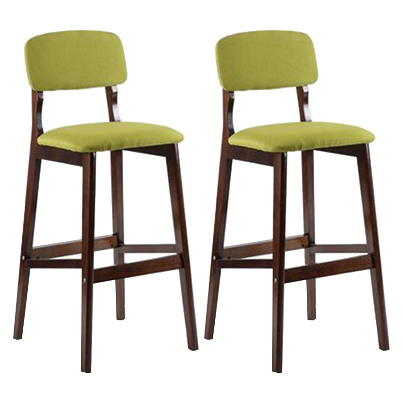Contemporary Wooden Barstool Fabric Cushion in Matte Finish for Indoor
