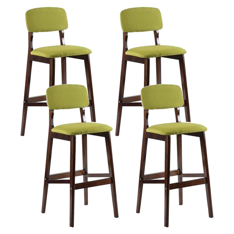 Contemporary Wooden Barstool Fabric Cushion in Matte Finish for Indoor