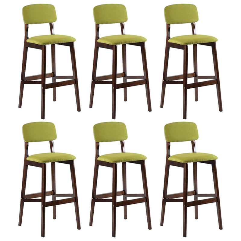 Contemporary Wooden Barstool Fabric Cushion in Matte Finish for Indoor