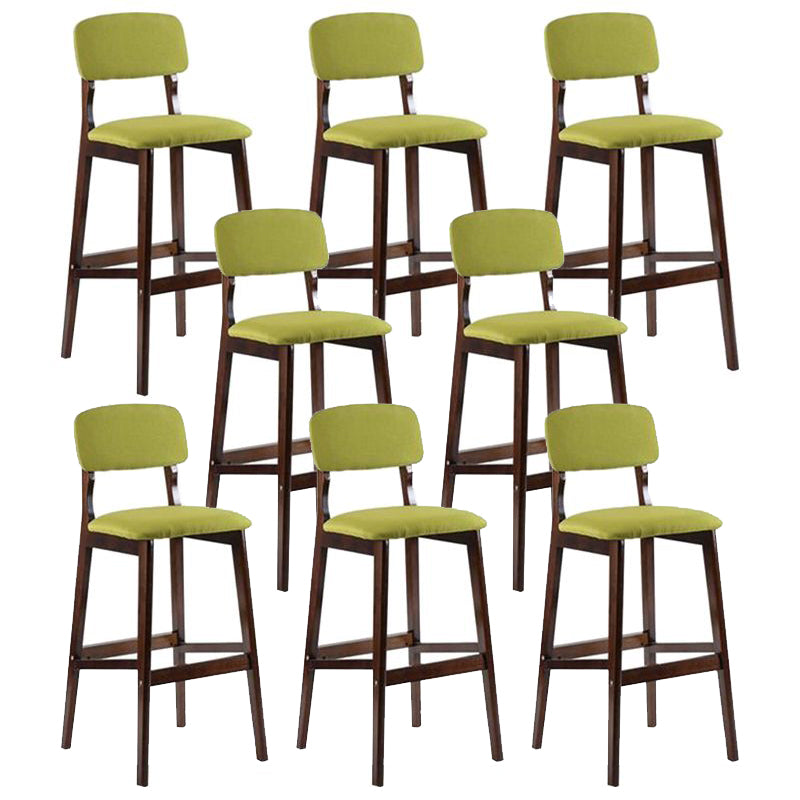 Contemporary Wooden Barstool Fabric Cushion in Matte Finish for Indoor