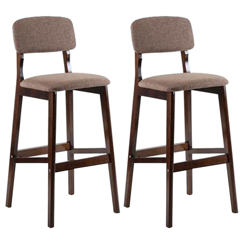 Contemporary Wooden Barstool Fabric Cushion in Matte Finish for Indoor