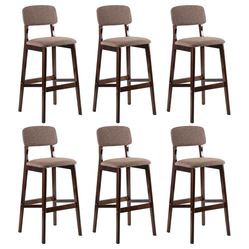 Contemporary Wooden Barstool Fabric Cushion in Matte Finish for Indoor