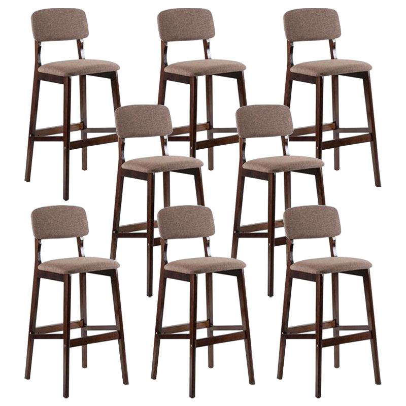 Contemporary Wooden Barstool Fabric Cushion in Matte Finish for Indoor