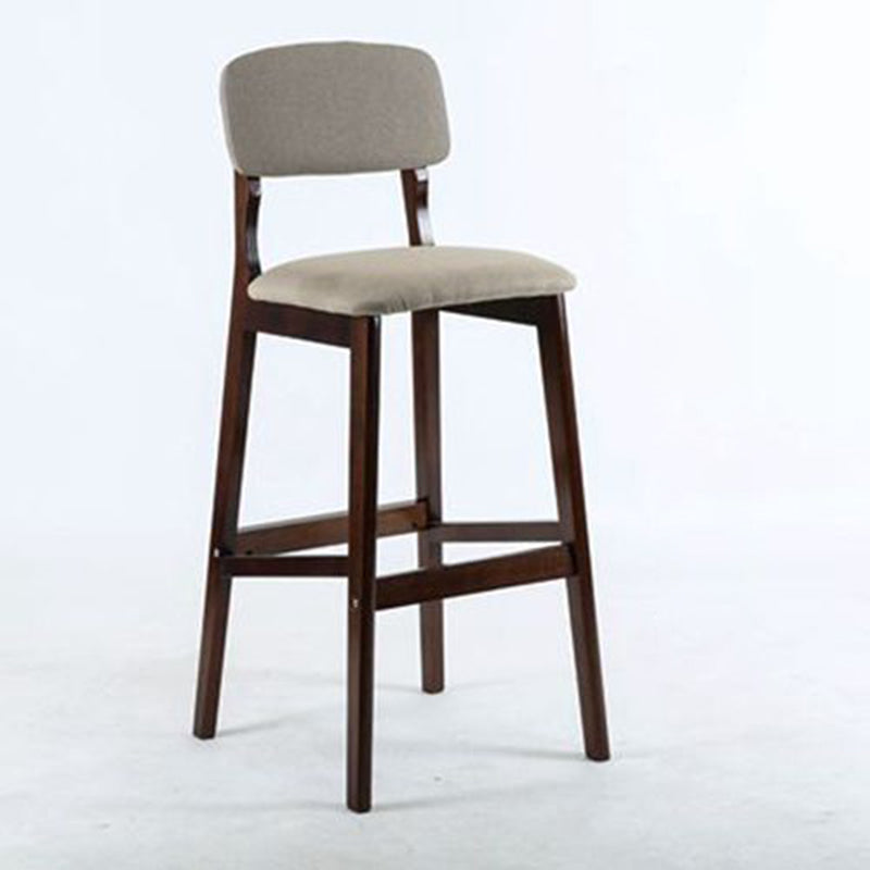 Contemporary Wooden Barstool Fabric Cushion in Matte Finish for Indoor