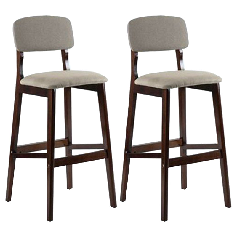 Contemporary Wooden Barstool Fabric Cushion in Matte Finish for Indoor