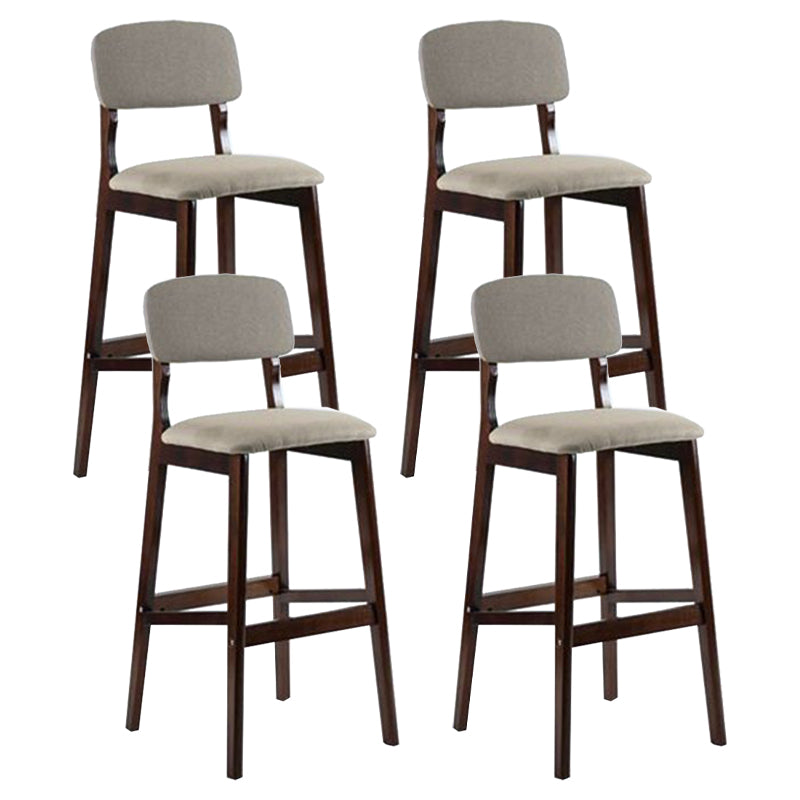 Contemporary Wooden Barstool Fabric Cushion in Matte Finish for Indoor