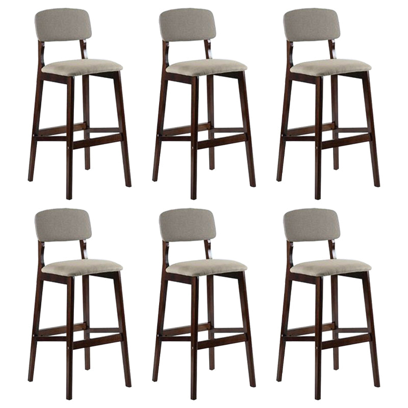 Contemporary Wooden Barstool Fabric Cushion in Matte Finish for Indoor