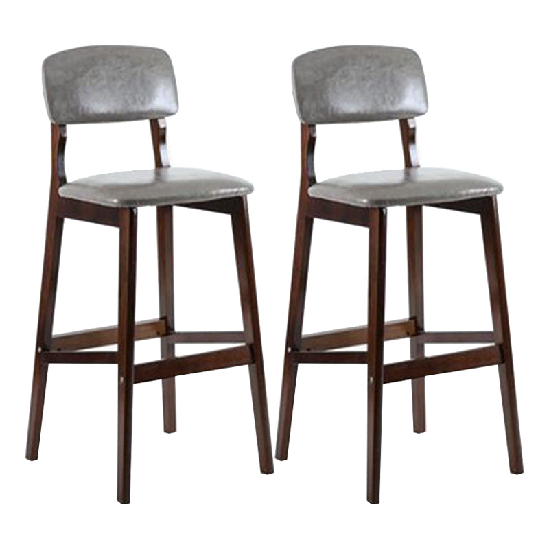 Contemporary Wooden Barstool Fabric Cushion in Matte Finish for Indoor