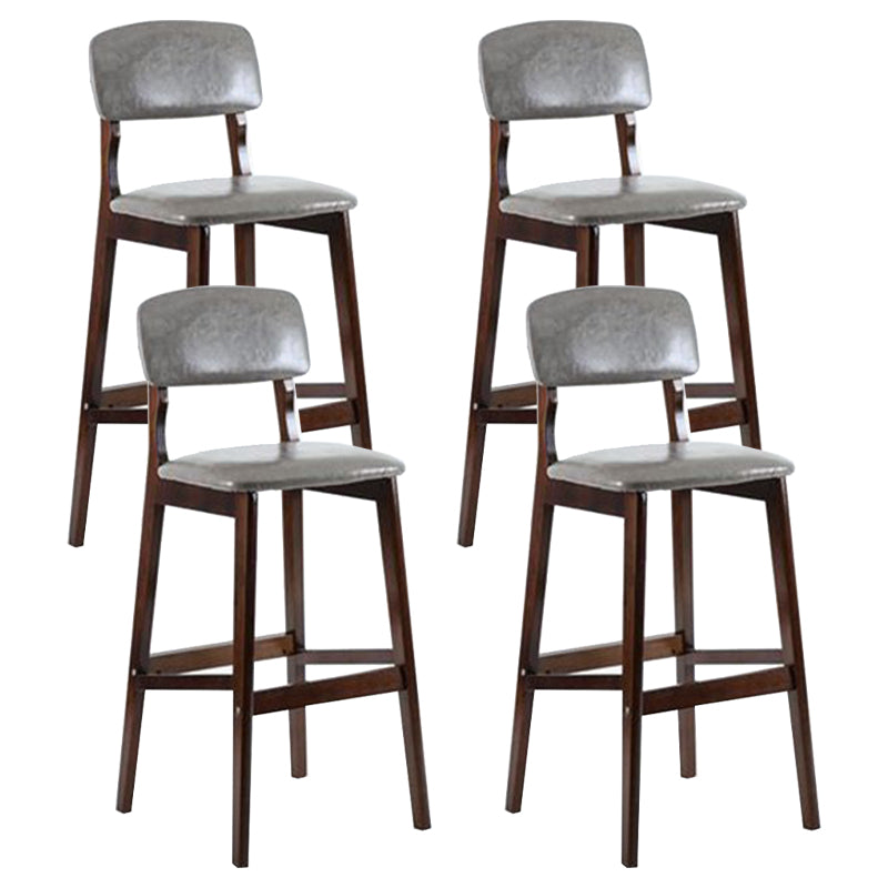 Contemporary Wooden Barstool Fabric Cushion in Matte Finish for Indoor