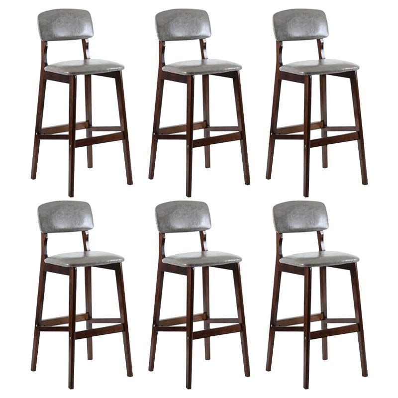 Contemporary Wooden Barstool Fabric Cushion in Matte Finish for Indoor