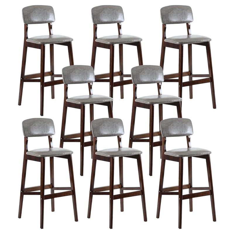 Contemporary Wooden Barstool Fabric Cushion in Matte Finish for Indoor