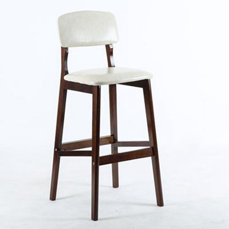 Contemporary Wooden Barstool Fabric Cushion in Matte Finish for Indoor