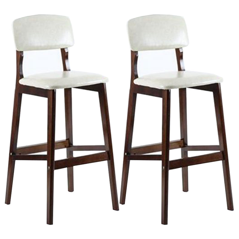 Contemporary Wooden Barstool Fabric Cushion in Matte Finish for Indoor